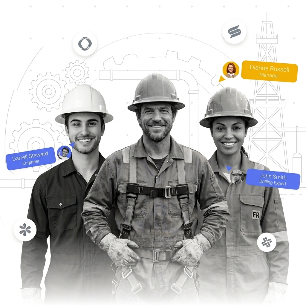 Oil and gas professionals connected through The Energy Connection platform